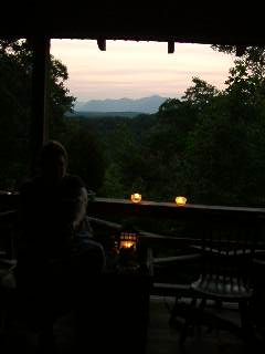An evening view of the Blue Ridge from the Green Hill area